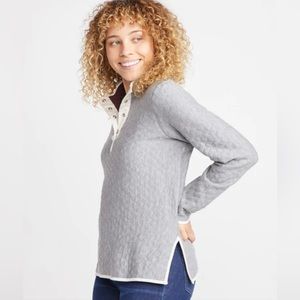 Wallflower Quilted 1/4 Button Up - size (S)